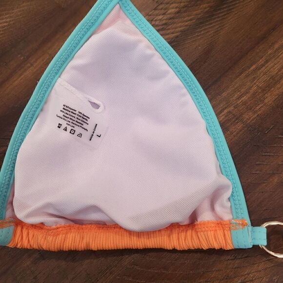 Thong Bikini Blue and Orange Large Adjustable - Picture 5 of 9